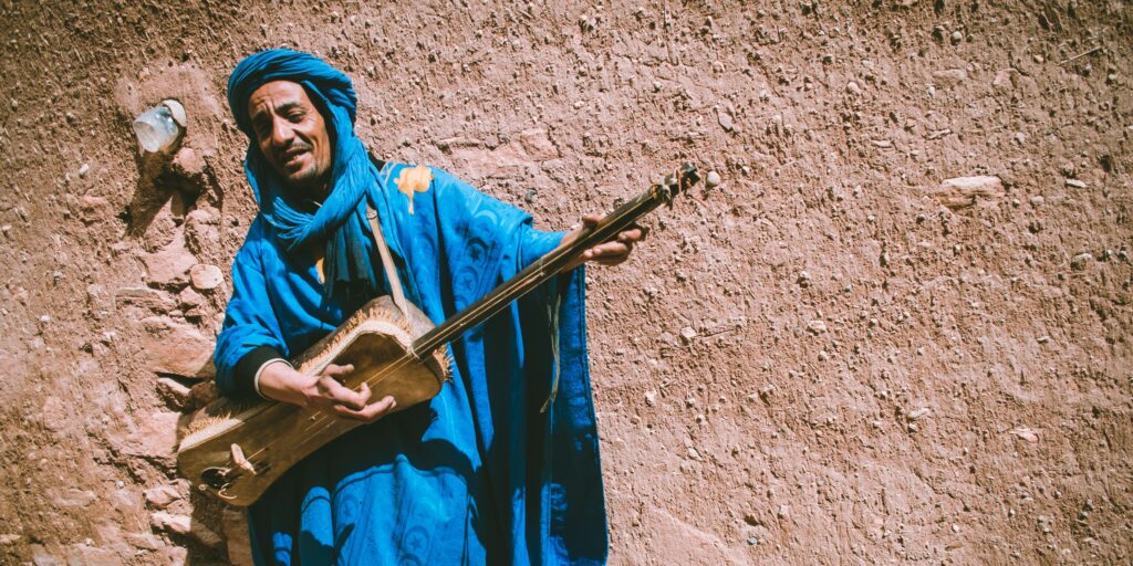 Colorful morocco tourist spots and attractions travel and tourism banner (13)