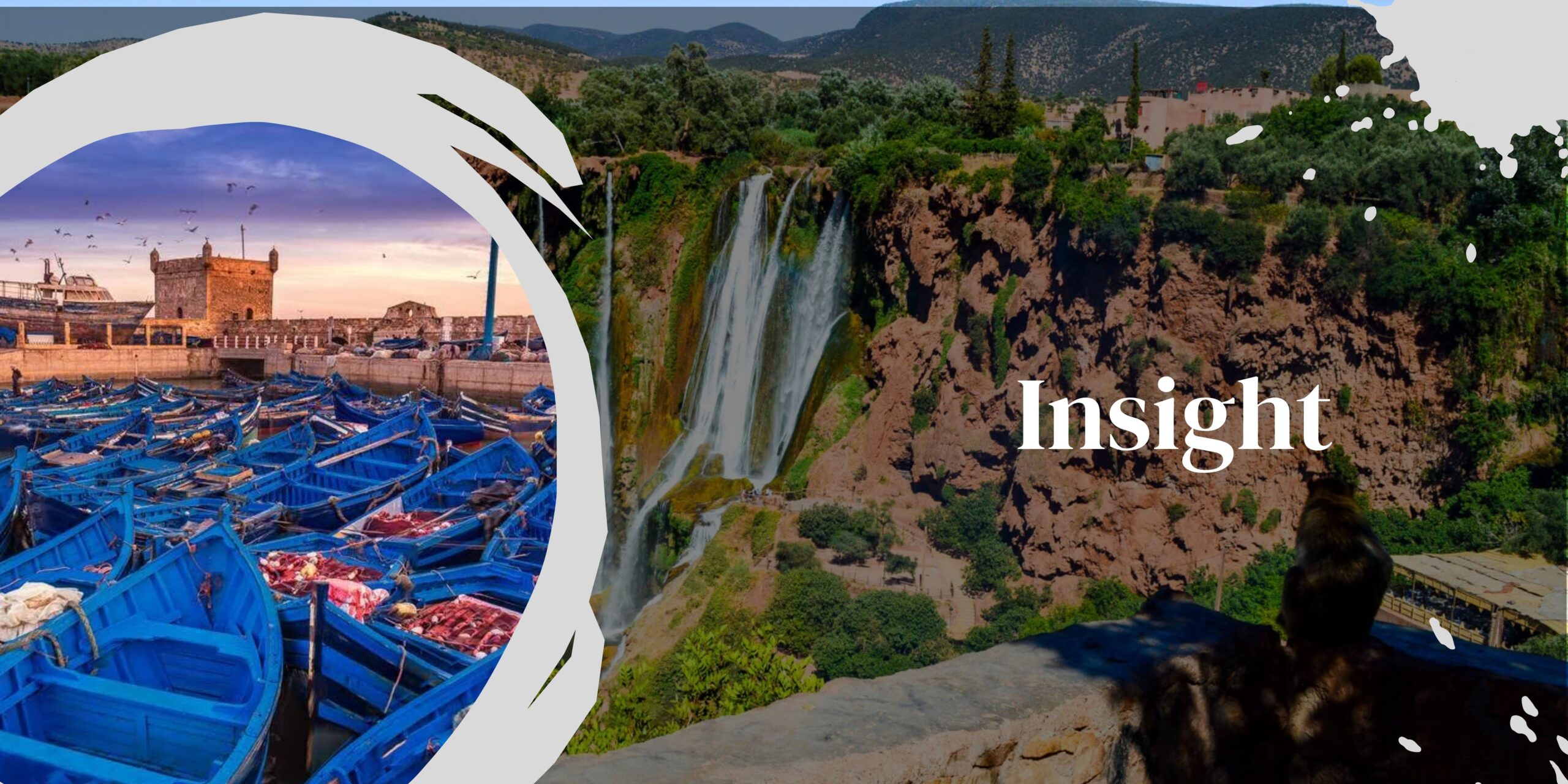 Scenic view of a Moroccan landscape with traditional architecture and vibrant markets.