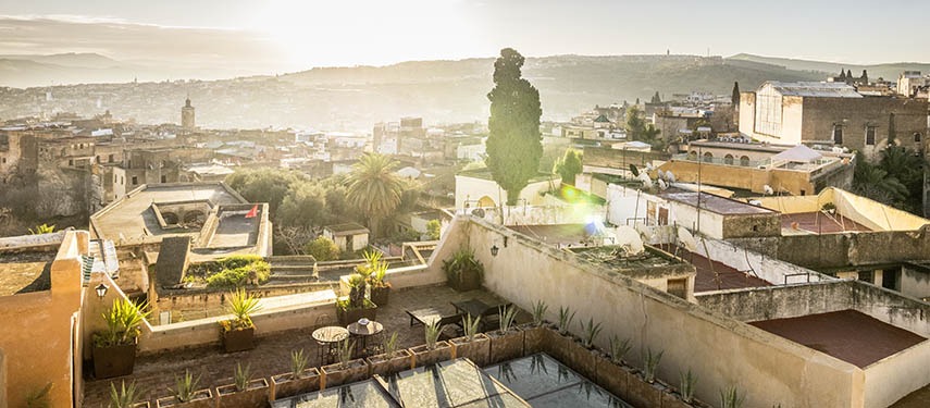 855 morocco riad fes view fromriad