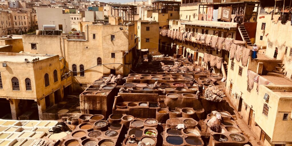 Colorful morocco tourist spots and attractions travel and tourism banner (10)