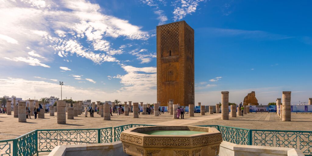Colorful morocco tourist spots and attractions travel and tourism banner (18)