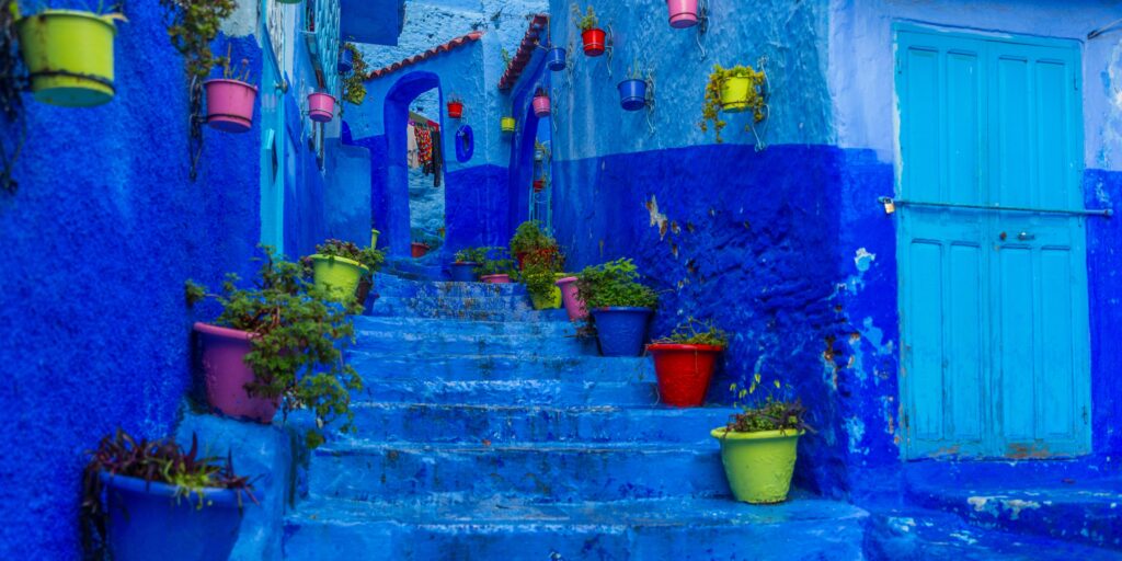 Colorful morocco tourist spots and attractions travel and tourism banner (30)