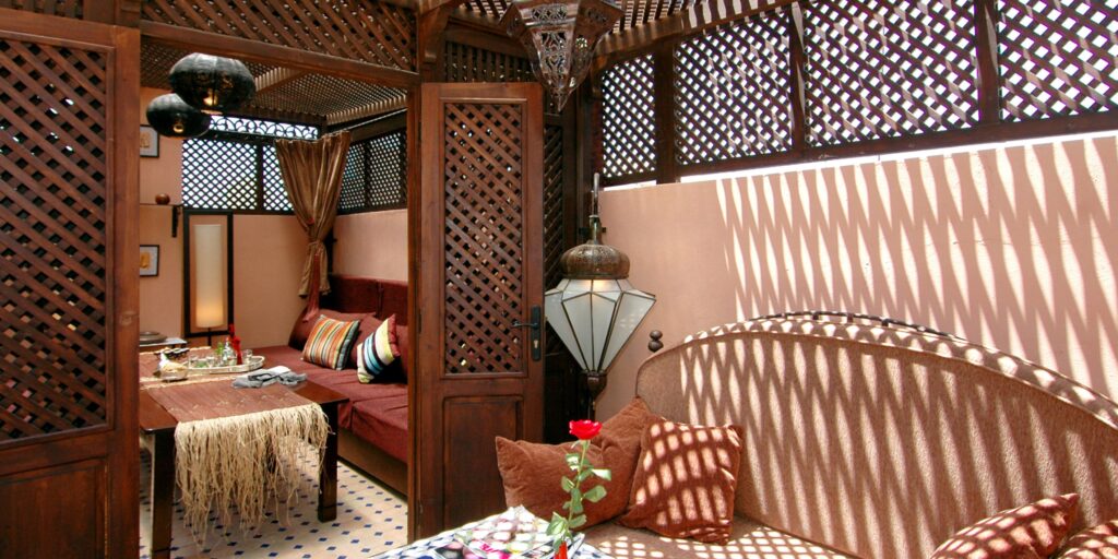 Colorful morocco tourist spots and attractions travel and tourism banner (31)