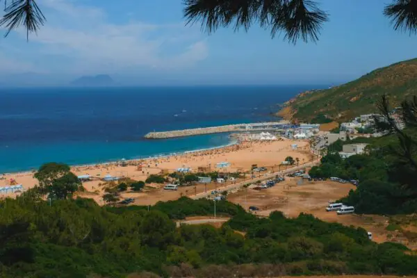 stunning beach view in tangier morocco